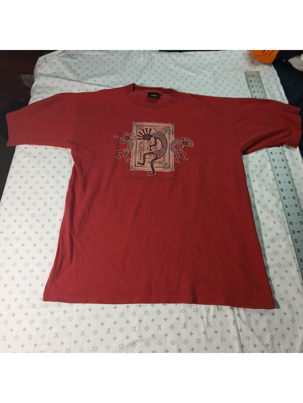 Vintage Prairie Mountain Grand Canyon Red Graphic Tee Adult Size L Retro Travel